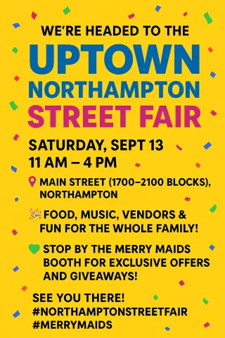 yellow flier advertising the uptown northampton street fair